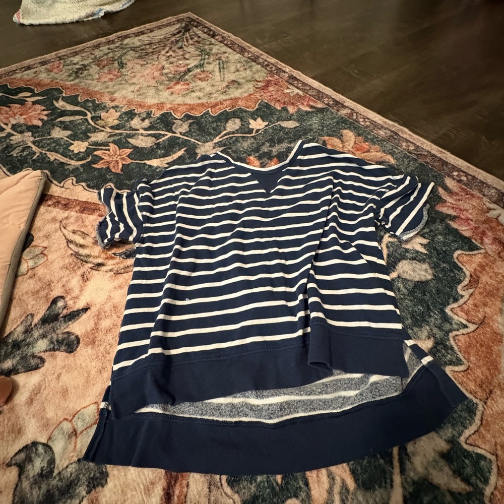 Navy and White Striped